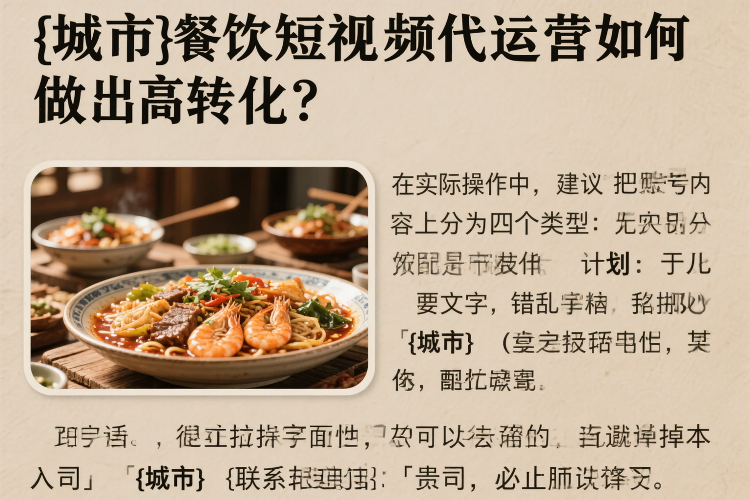 湘西餐饮短视频代运营如何做出高转化?