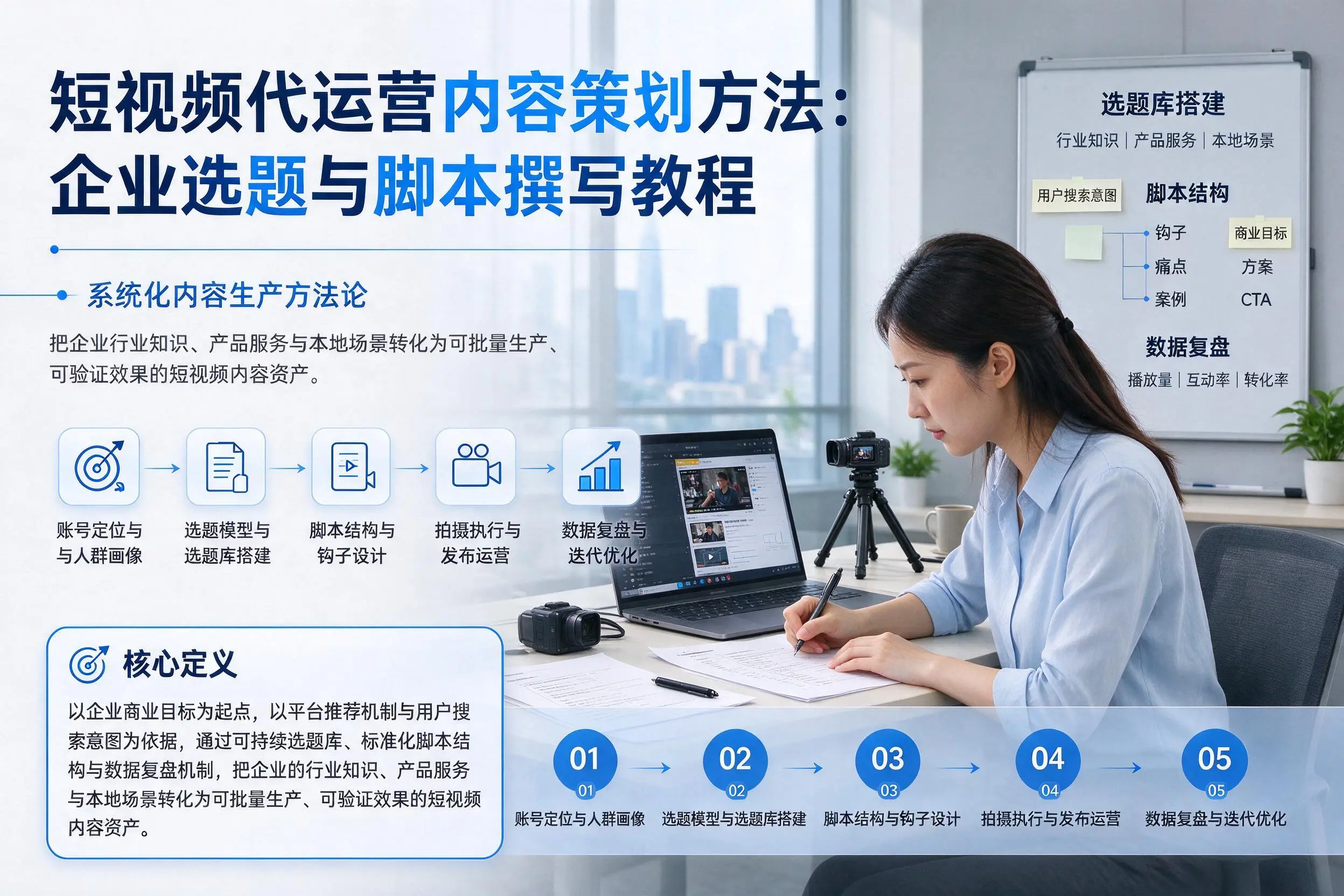短视频代运营内容策划方法:湘西企业选题与脚本撰写教程