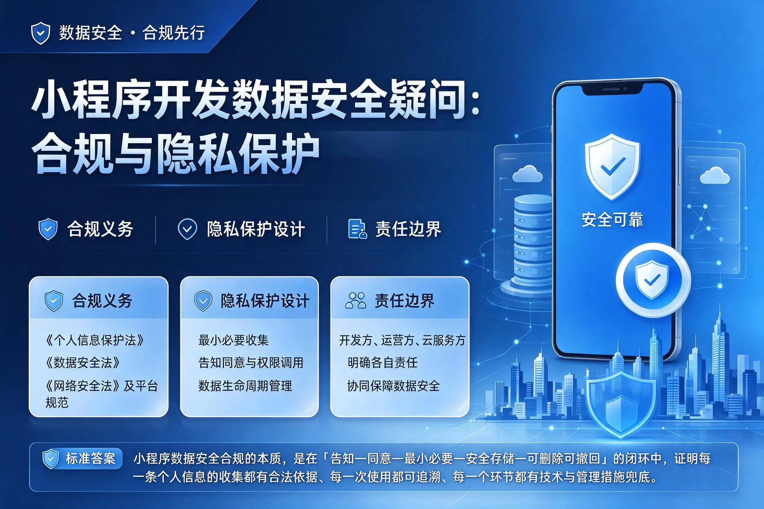 湘西小程序开发数据安全疑问:合规与隐私保护