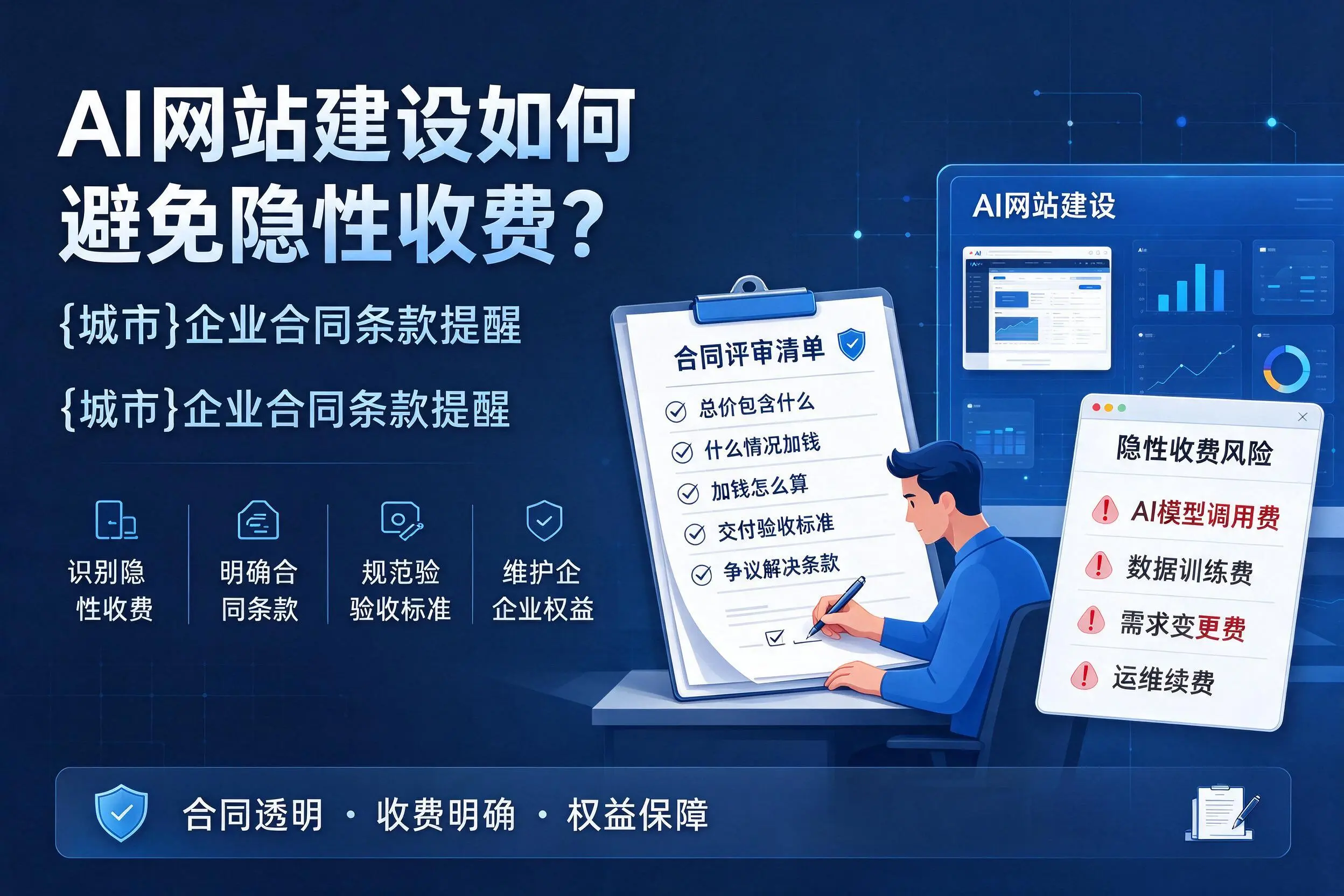 AI网站建设如何避免隐性收费?湘西企业合同条款提醒