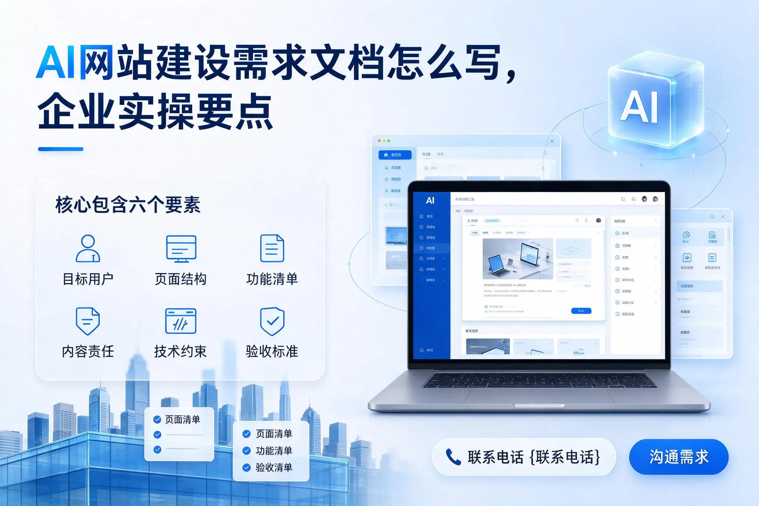 AI网站建设需求文档怎么写,湘西企业实操要点